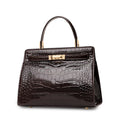 Women's Crocodile Pattern Cowhide Leather Handbag Tote Bag Q1834