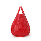 Women's Crocodile Pattern Cowhide Leather Handbag Tote Bag Q1341