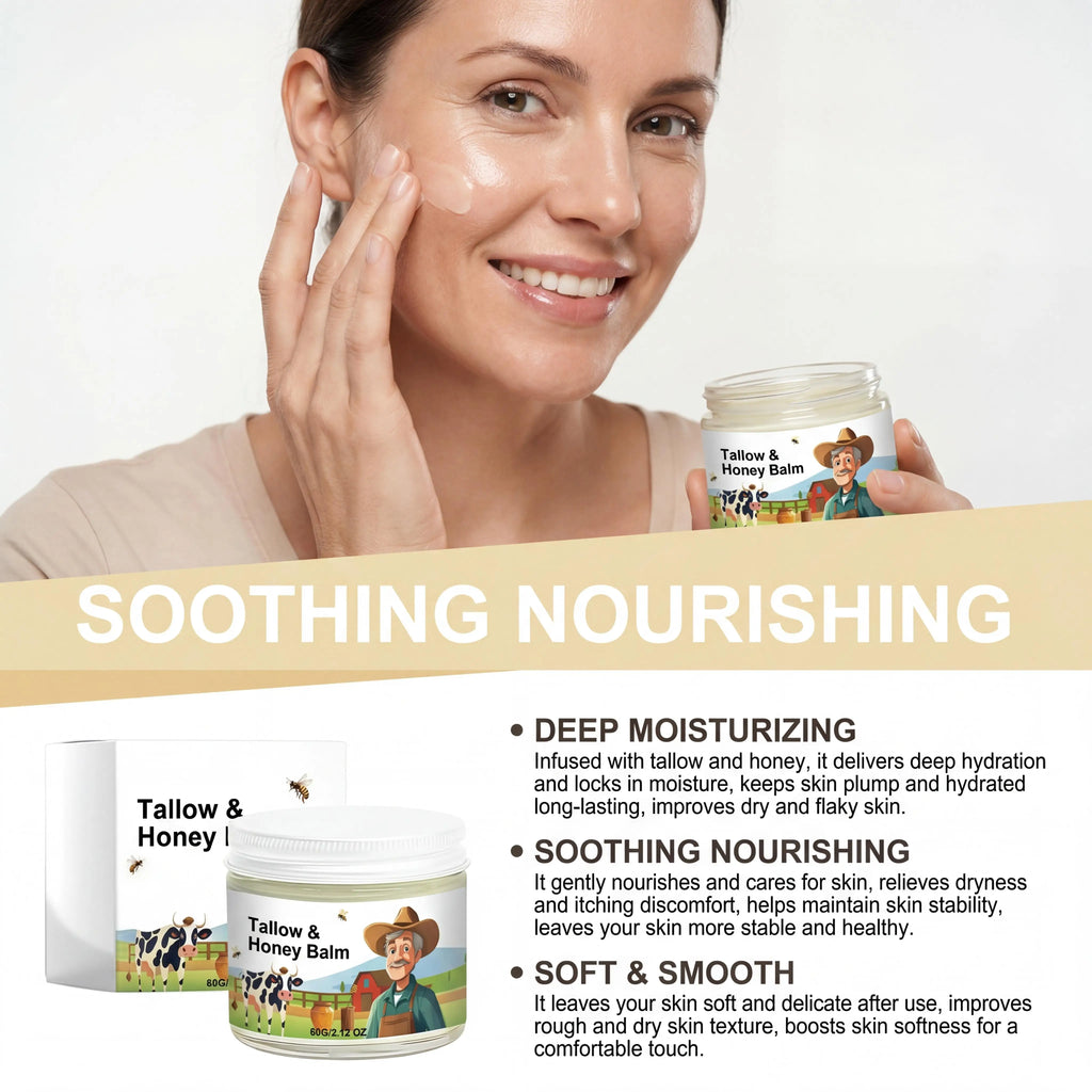 Whipped Beef Tallow & Honey Moisturizing Face Cream