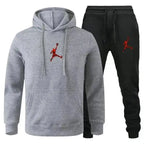 Men's Hooded Pullover and Jogger Pants Two-Piece Set