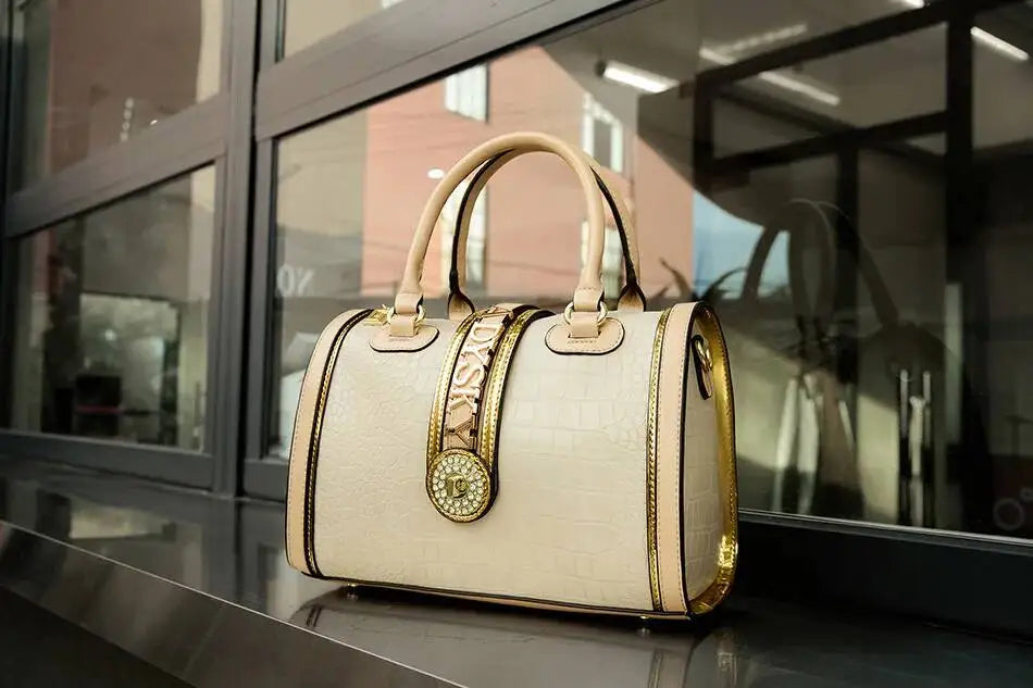 Women's Crocodile Pattern Leather Handbag Crossbody Bag