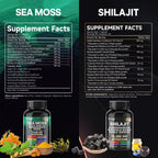 Sea Moss Shilajit Vitality Supplement Capsules