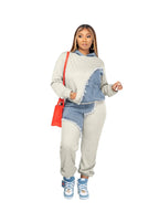 Women's African Patchwork Top and Pants Two-Piece Set