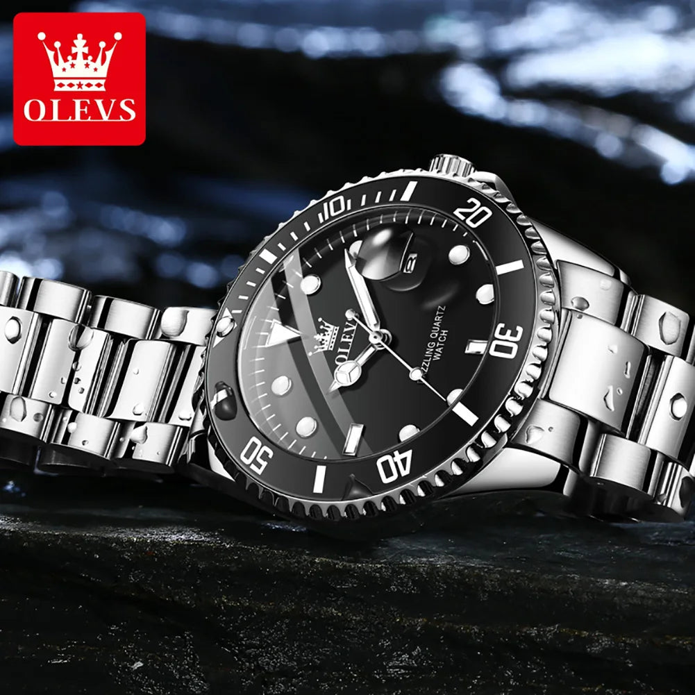 Men's Quartz Stainless Steel Watch with Auto Date