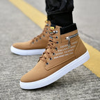 Men's High-Top Lace-Up Platform Sneakers