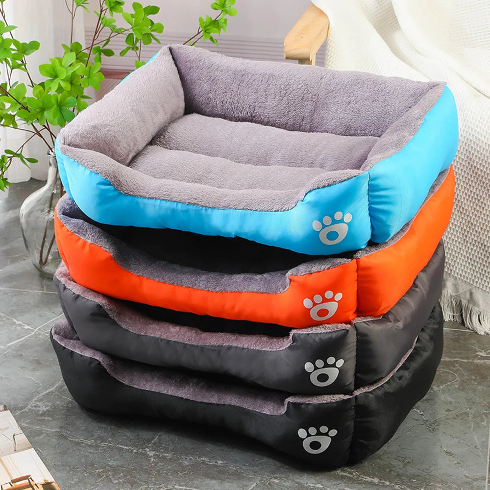 Soft Square Dog Sofa Warm Washable Pet Bed