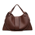 Women's Fashion Solid PU Leather Shoulder Tote Bag