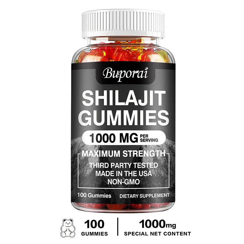 Shilajit Energy and Memory Support Dietary Supplement Gummies