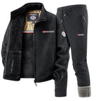 Men's Thick Fleece Lined Sportswear Tracksuit Set
