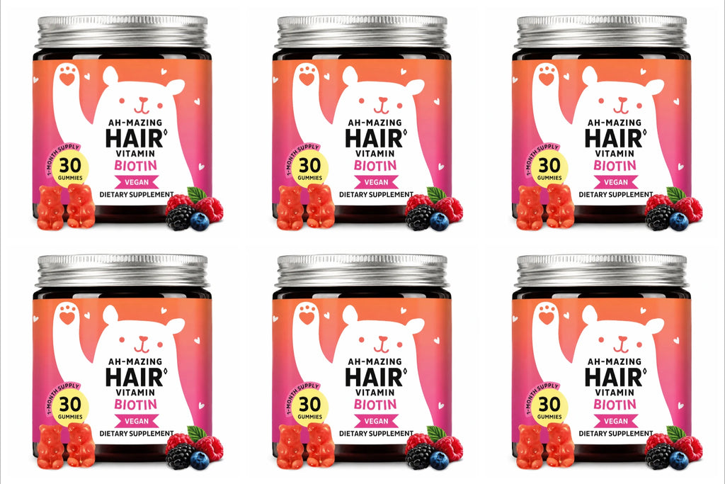 Biotin Gummies 5000 mcg Hair Skin Nails Support Vegan 30 Count