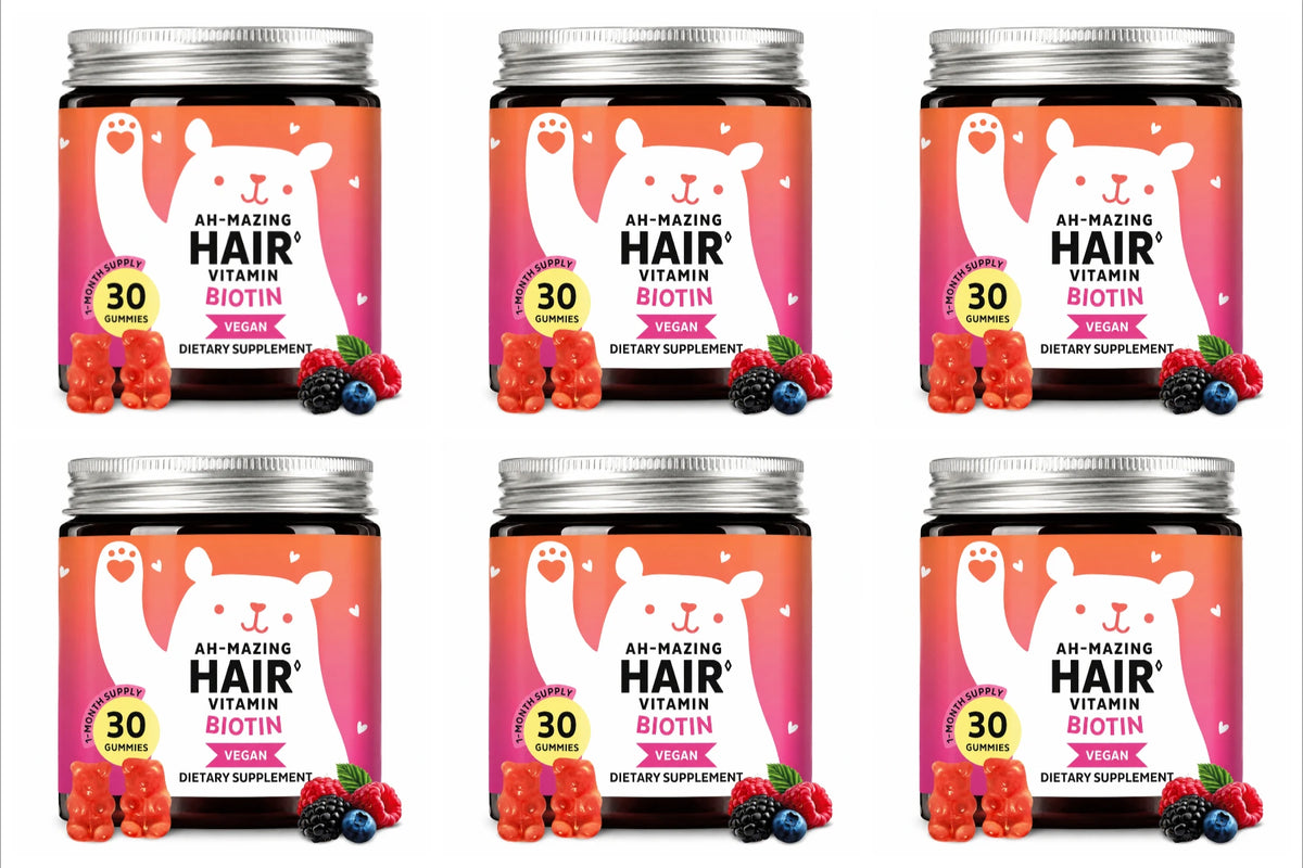 Biotin Gummies 5000 mcg Hair Skin Nails Support Vegan 30 Count