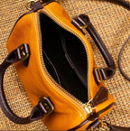 Women's Vintage Boston Genuine Leather Shoulder Handbag