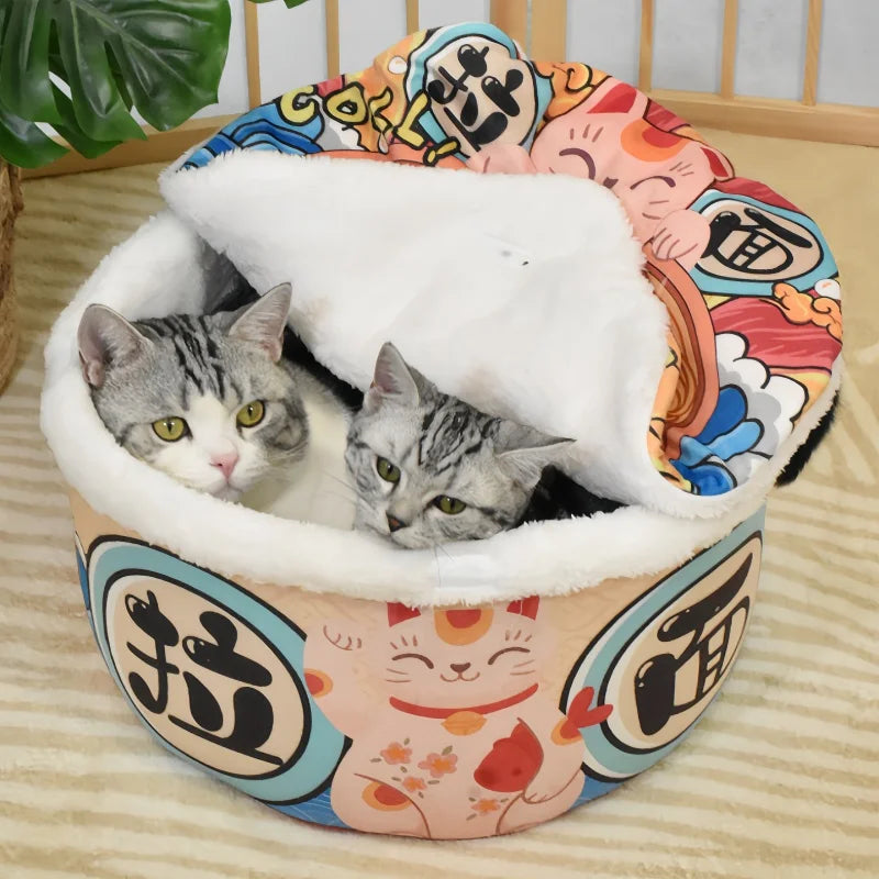 Warm Soft Pet Nest Bed Cushion for Cats Dogs