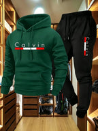 Men's Winter Fleece Hoodie and Jogger Pants Set