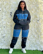 Women's Dashiki Long-Sleeve Top and Pants 2-Piece Suit