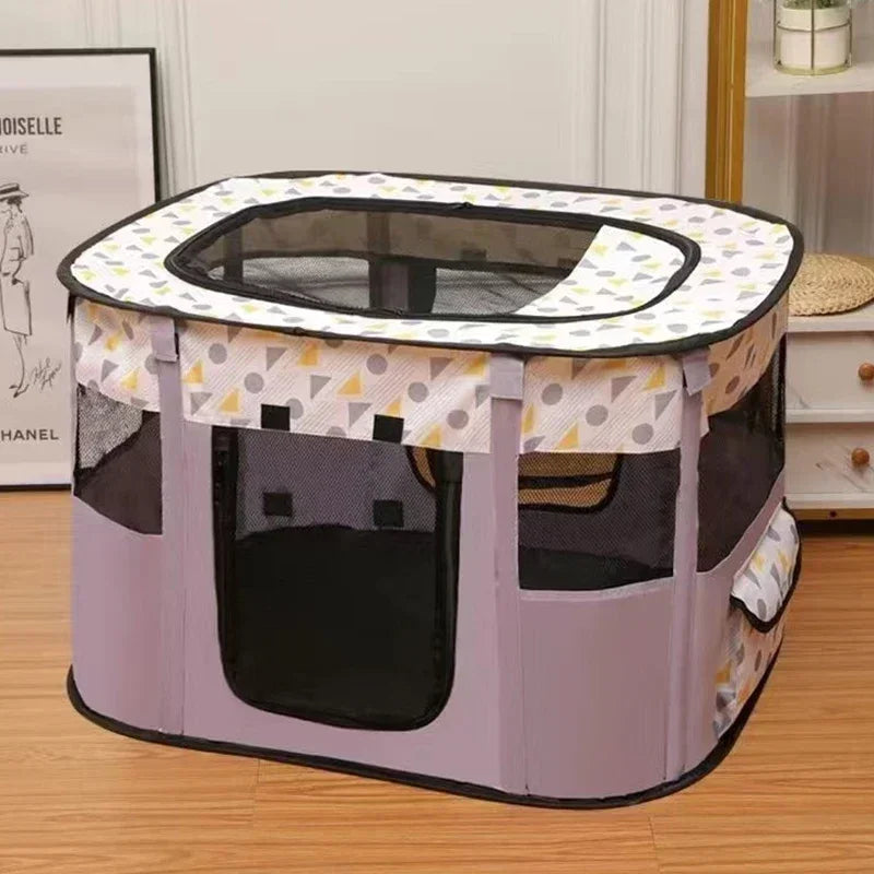 Folding Pet Delivery Room Tent Bed for Cats Dogs