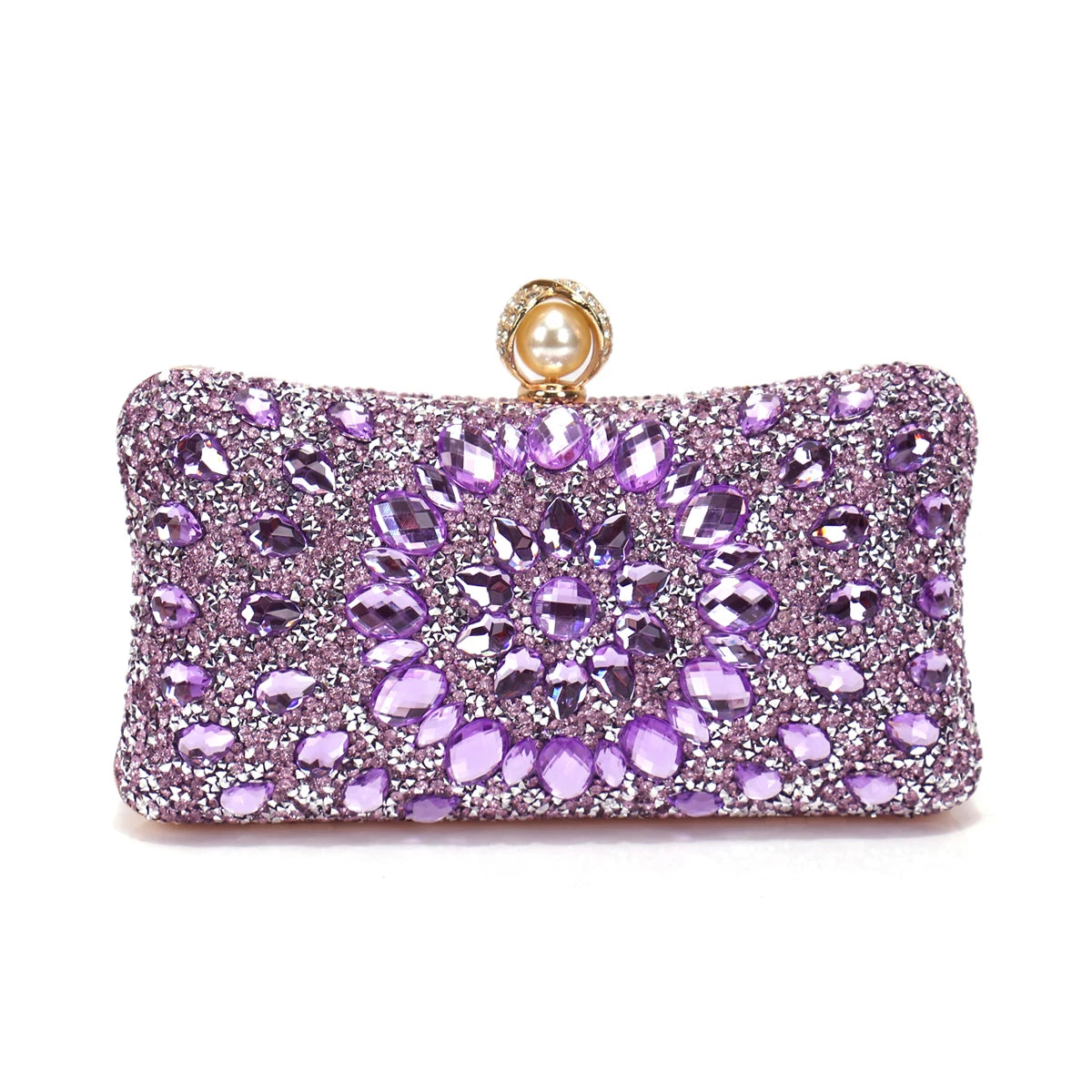 Women's Luxury Pearl Rhinestone Evening Clutch Bag