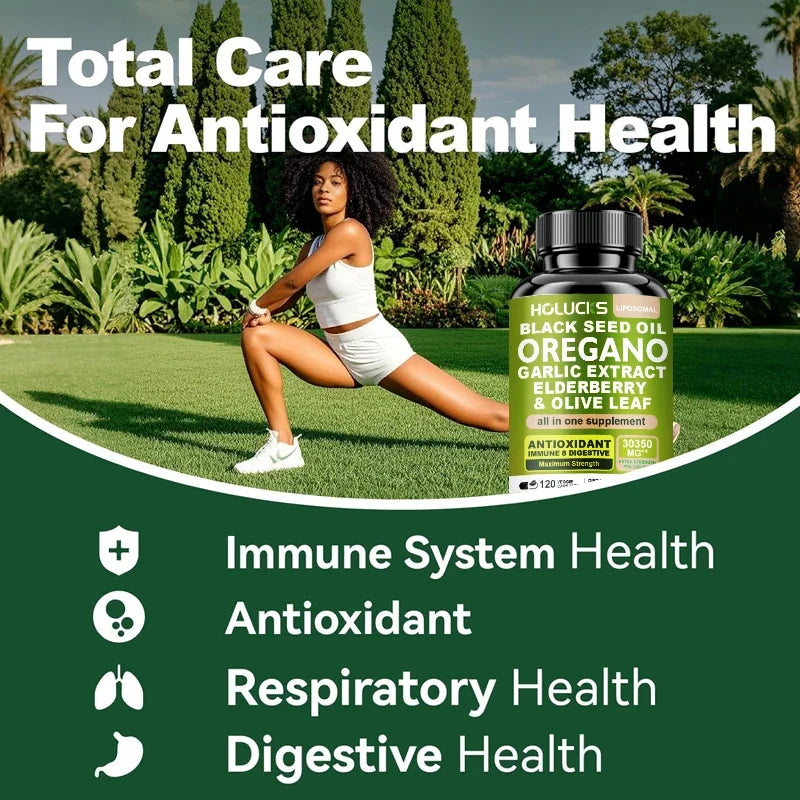 Oregano Oil Black Seed Oil Capsules Immune Digestive Support