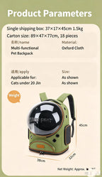 Panoramic Space Capsule Pet Carrier Backpack for Cats Dogs