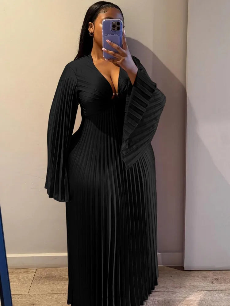 Women's Elegant Dashiki Kaftan Maxi Dress