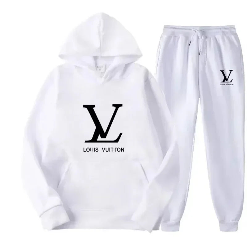Men's Hooded Sweatshirt and Pants 2-Piece Set