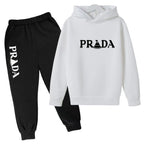 Kids' Printed Hooded Sweatshirt and Pants 2-Piece Set