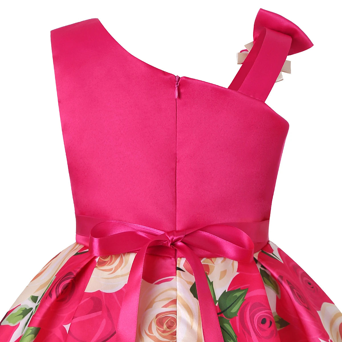 Girls' Floral Ball Gown Sleeveless Tea-Length Party Dress