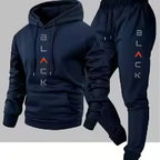 Men's Printed Hooded Sweatshirt and Sweatpants Set