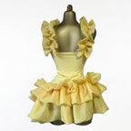 Women's Elegant Ruffled Hem Sleeveless Mini Dress