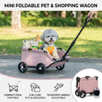 Foldable Pet Trolley Travel Carrier for Cats Dogs