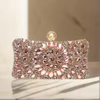 Women's Luxury Pearl Rhinestone Evening Clutch Bag