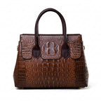 Women's Crocodile Pattern PU Leather Crossbody Tote Bag