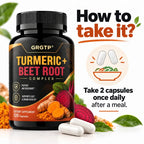 Turmeric Beet Root Complex Antioxidant Energy Supplement Capsules