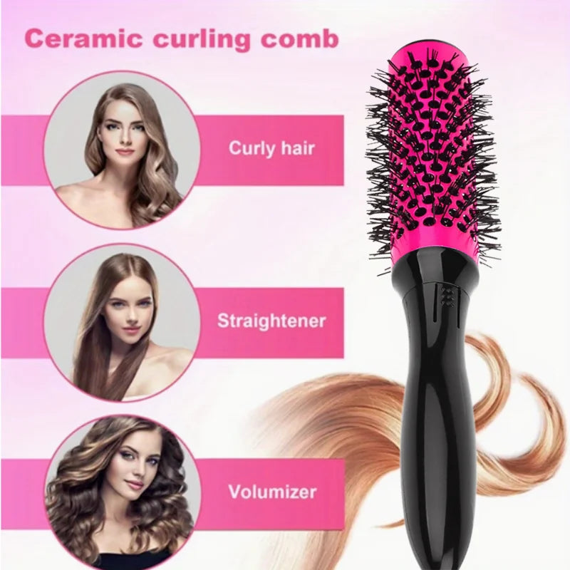 6-Piece Rolling Hair Comb Set for Blow-Dry Styling