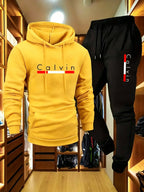 Men's Winter Fleece Hoodie and Jogger Pants Set