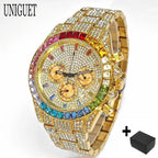 Men's Luxury Hip Hop Diamond Quartz Wristwatch