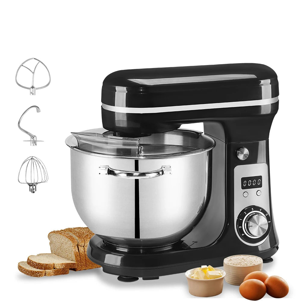 Electric 6-Speed Stand Mixer and Dough Kneader 1200W