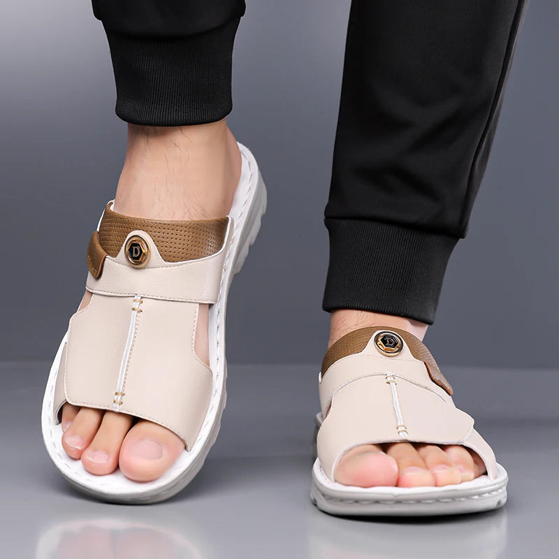 Men's Casual Color Block Beach Slide Sandals DH8917