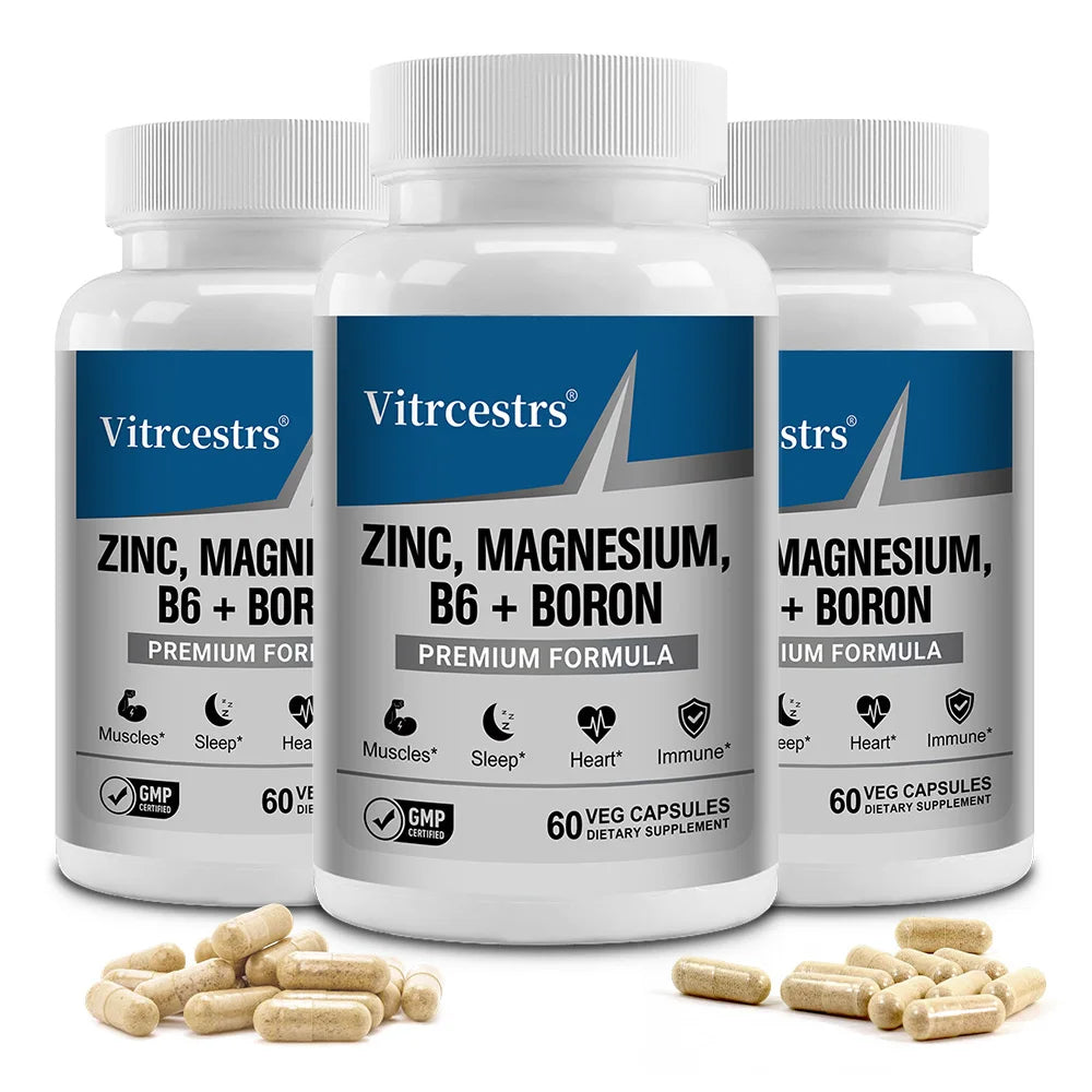 Magnesium Complex Capsules with Zinc D3 B6 and L-Threonate