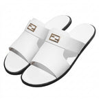Men's Summer Metal Buckle Slip-On Flat Slippers