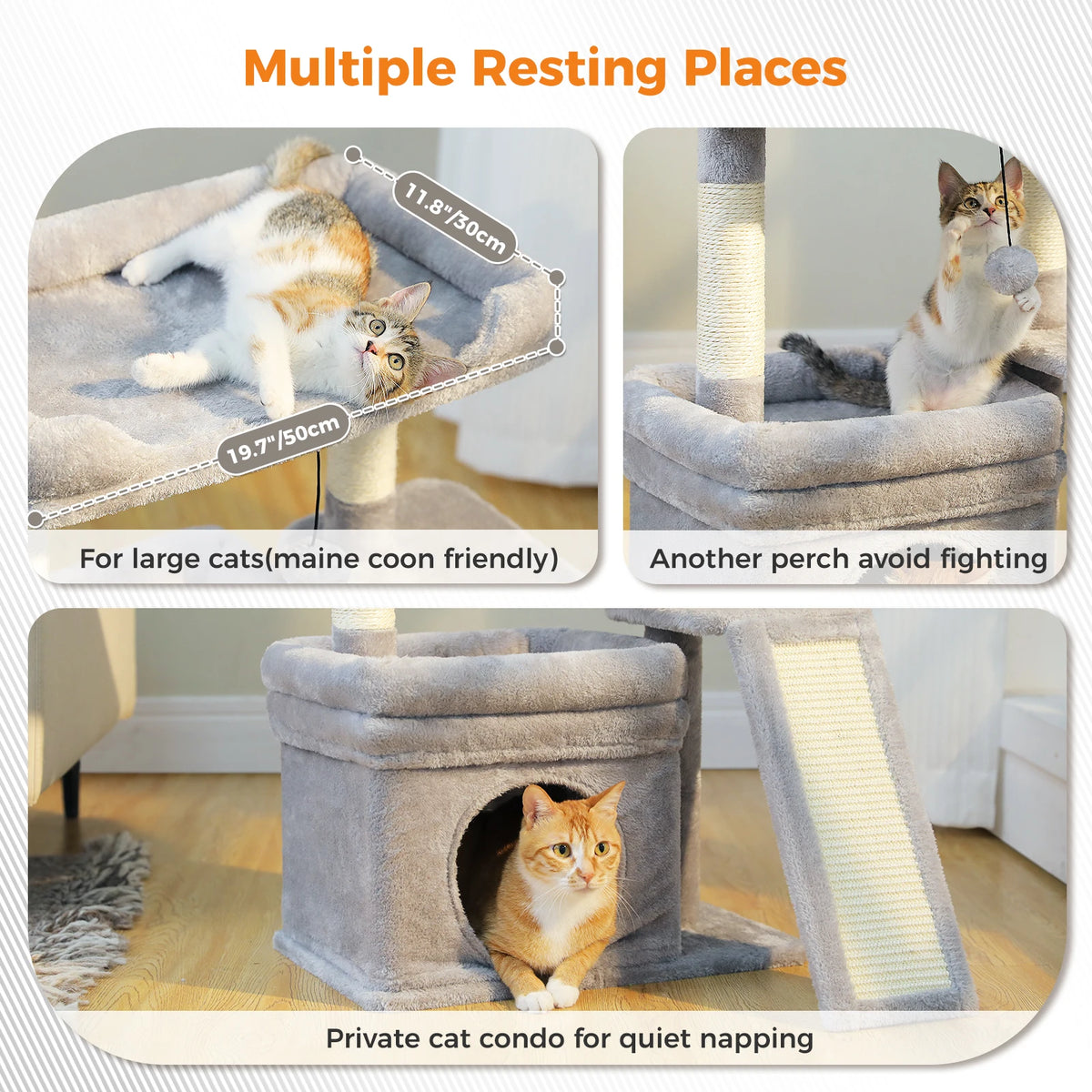 Small Cat Tree Tower Condo Scratching Post for Cats