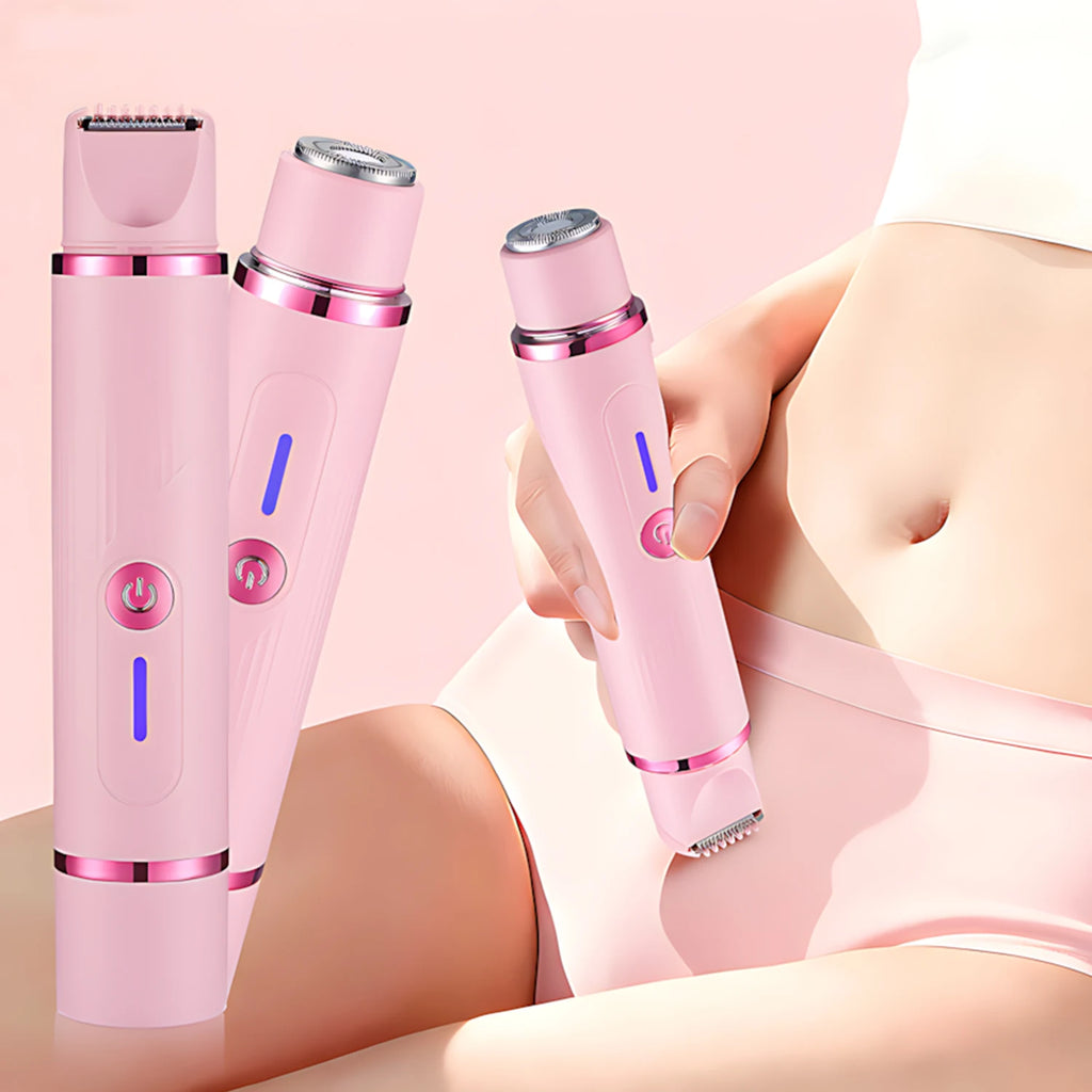 Women Dual-Head 2-in-1 Electric Shaver Hair Trimmer Epilator RQ-3016
