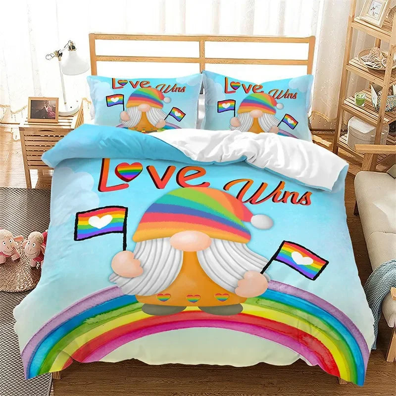 Rainbow Pride Duvet Cover Set with Pillowcases