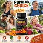 Turmeric Beet Root Complex Antioxidant Energy Supplement Capsules