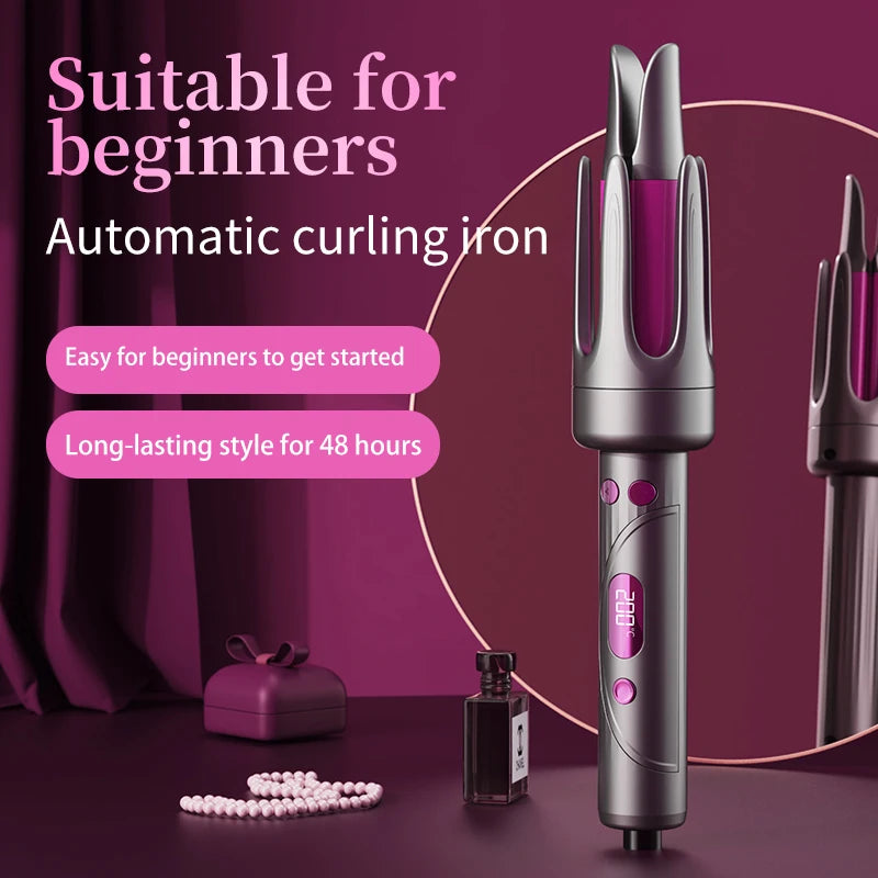 32mm Automatic Rotating Curling Iron with Digital Display