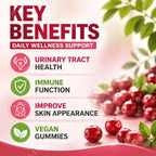 Cranberry Urinary Tract Health Support Dietary Supplement Gummies