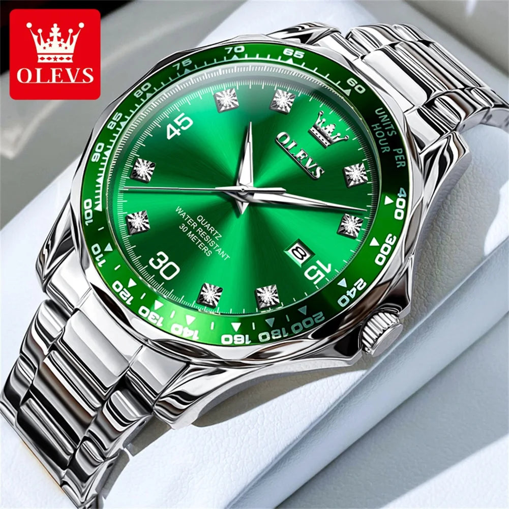 Men's Quartz Stainless Steel Watch with Auto Date