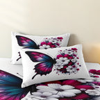 Butterfly Print Polyester Duvet Cover Set