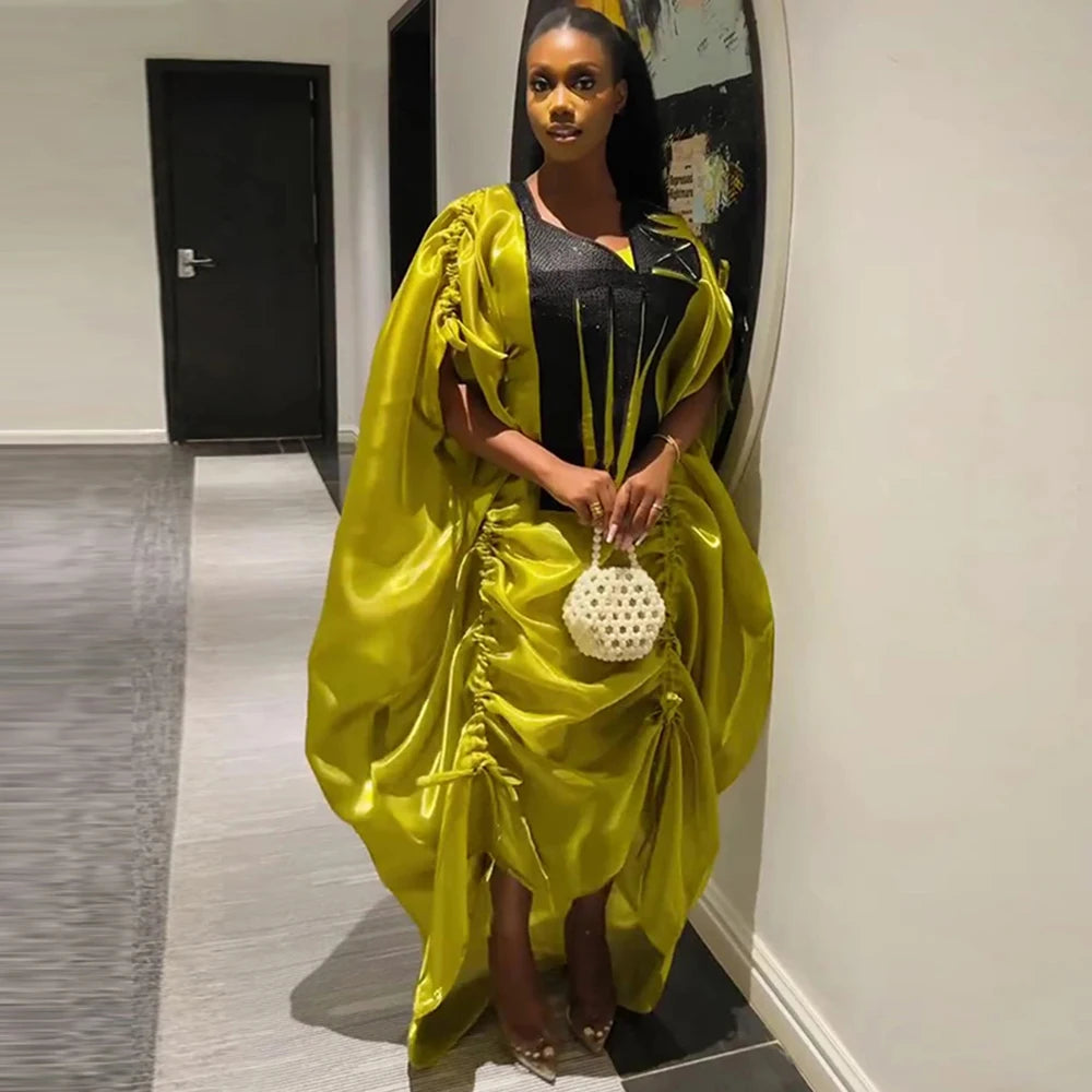 Women's African Traditional Kaftan Abaya Evening Long Dress