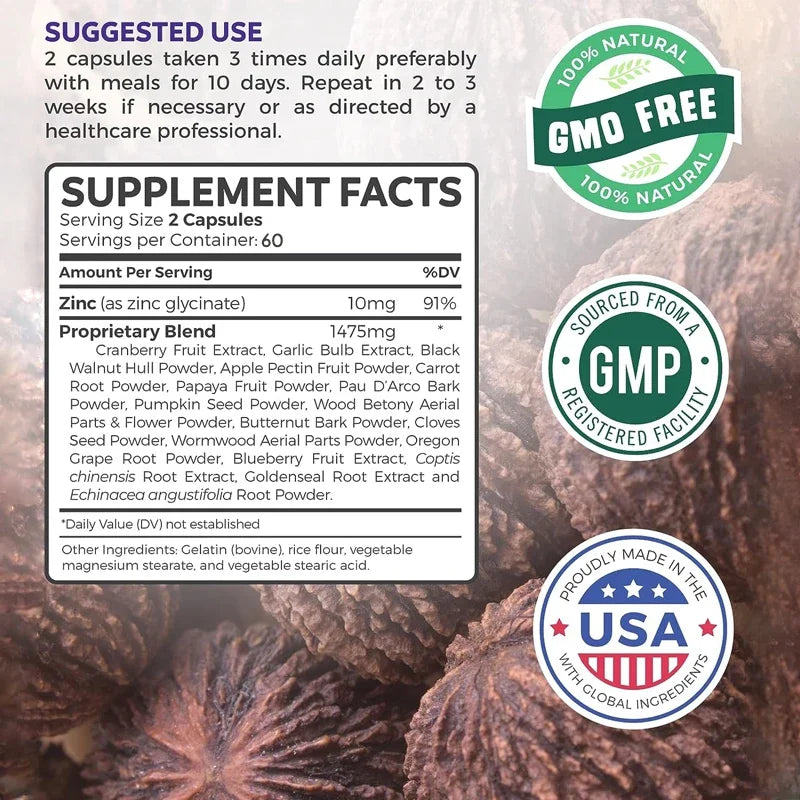 Intestinal Cleanse Herbal Supplement Capsules
